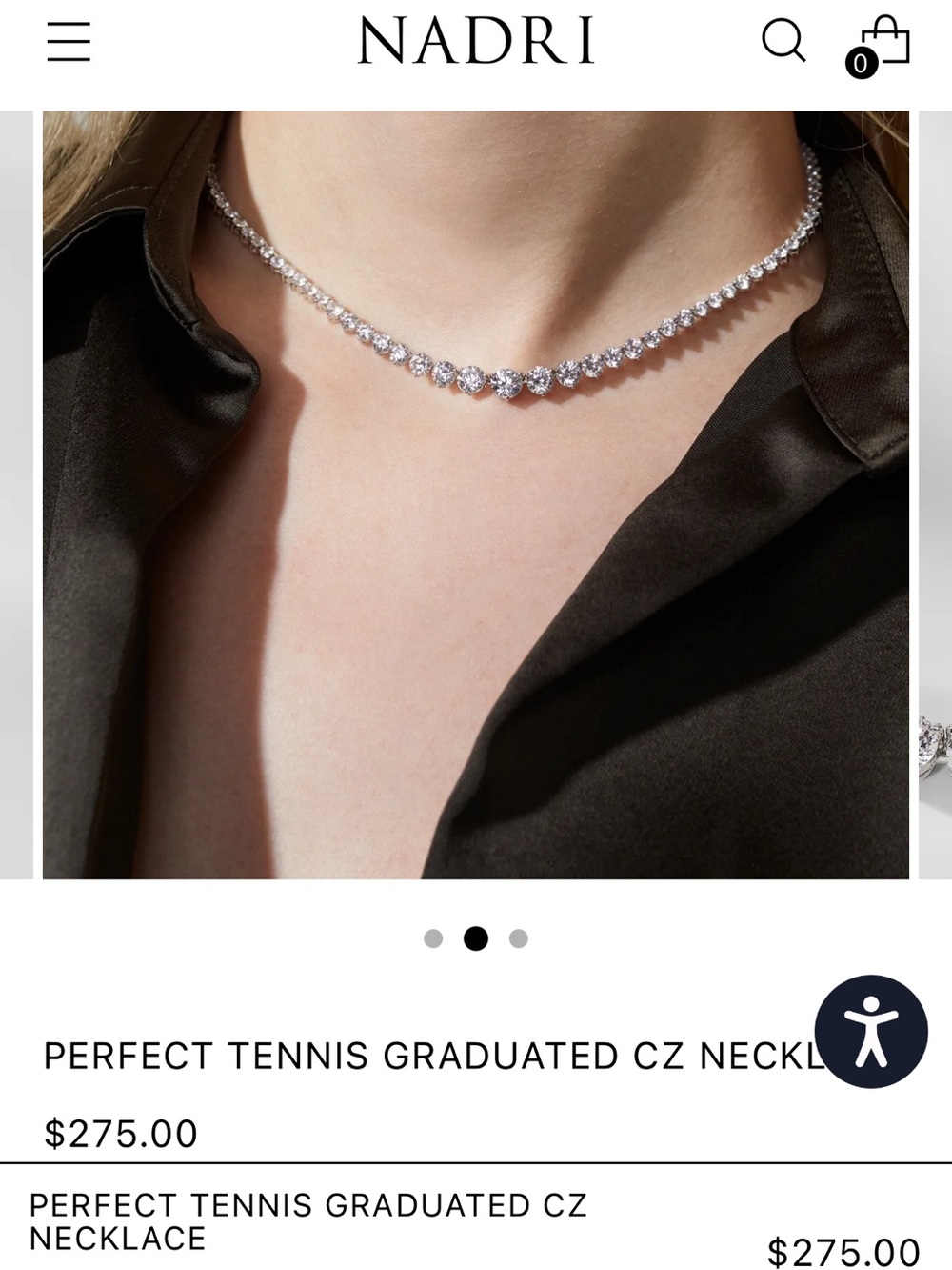 PERFECT TENNIS GRADUATED CZ NECKLACE